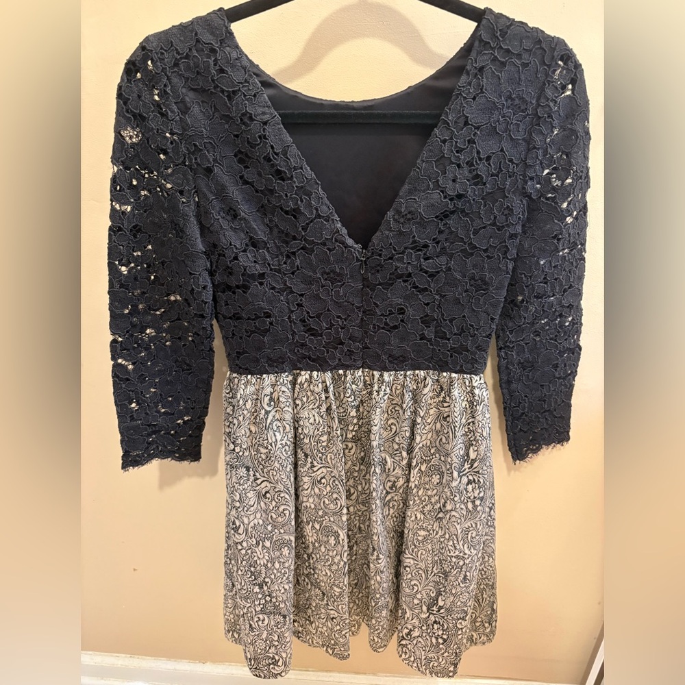 NWOT ERIN Erin Fetherston Black Lace Polly Dress Women’s Size 2 - Picture 8 of 17